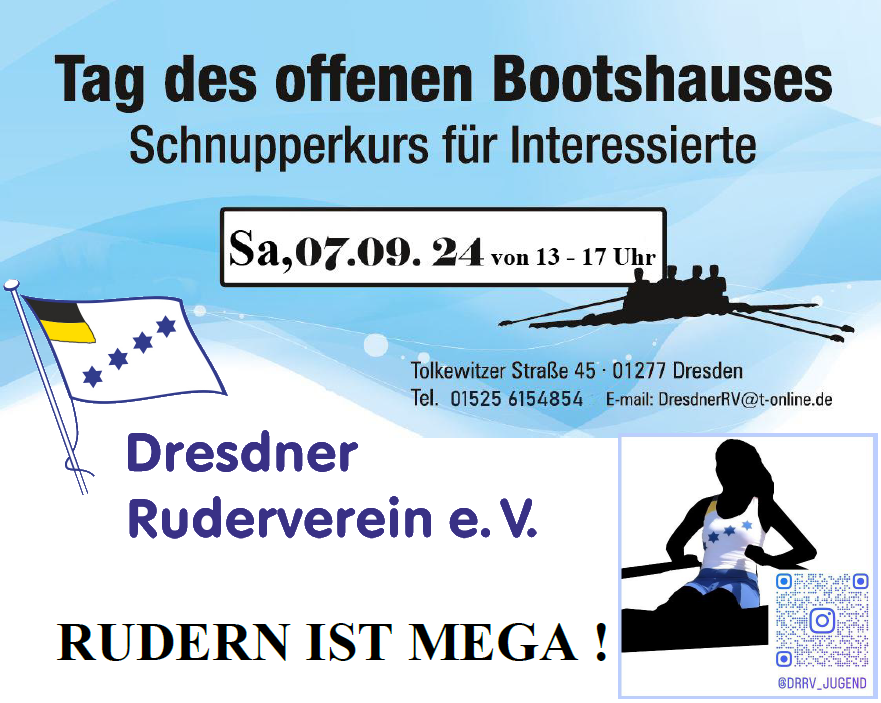 Tag des offenen Bootshauses 2024 - Rudern ist Mega